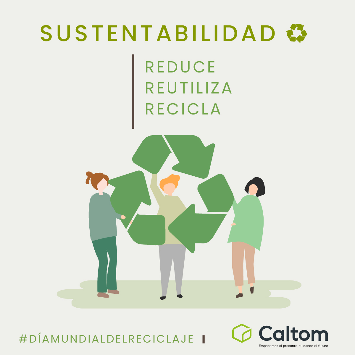 CaltomOfficial's tweet photo. Recicla y creemos un cambio 🌱♻️🌎 #reciclaje #Diamundialdelreciclaje https://t.co/bqMcrDxDvn