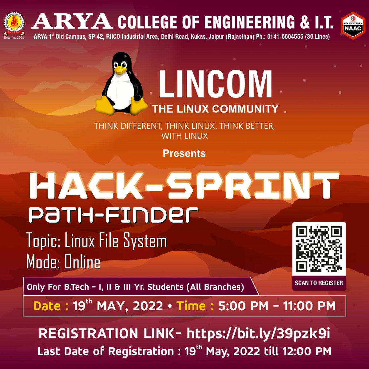 lincom_arya's tweet photo. Here comes the next wonderful event of our Lincom community "HACK-SPRINT"
The 'PATH FINDER' https://t.co/p3KnyGtfq4