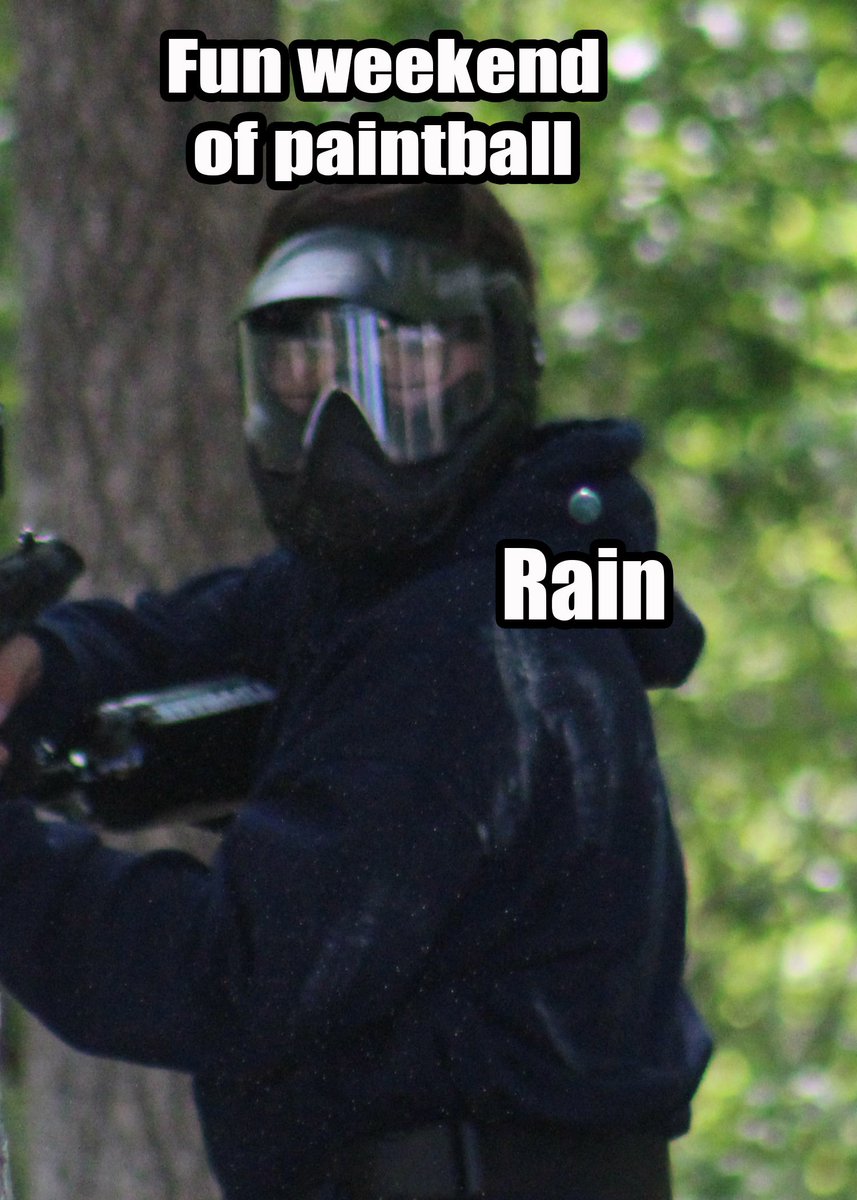Good thing we have indoor fields when it does.   #paintballinacave