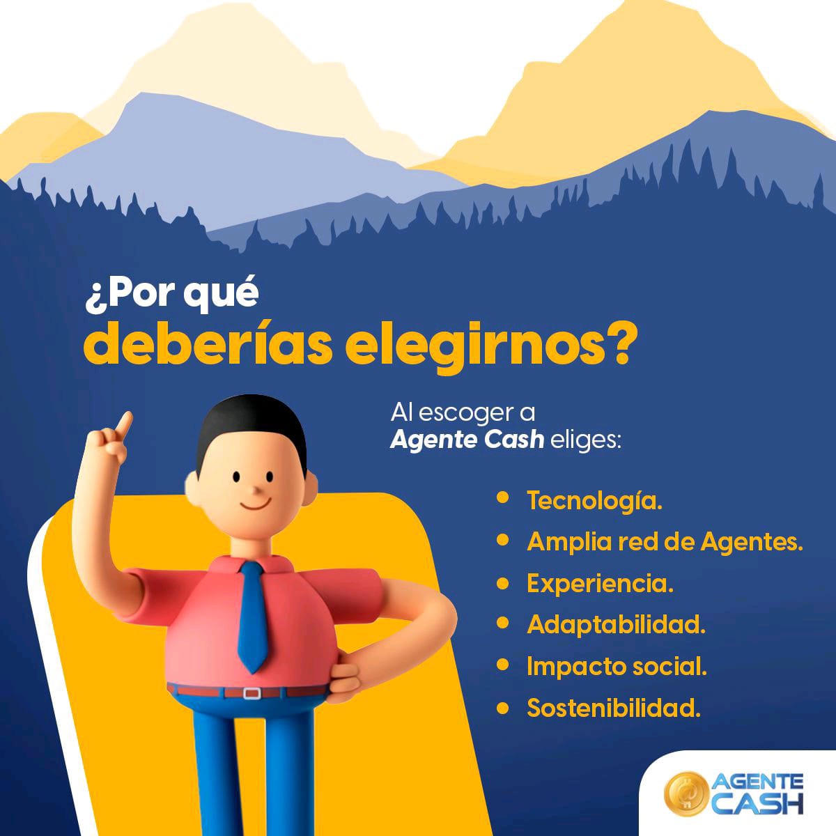 AgenteCash's tweet photo. En Agente Cash nos adecuándonos a las necesidades del mercado, lo que genera un impacto positivo en las comunidades donde actuamos, ya que nuestro fin es brindar rentabilidad con responsabilidad social y ambiental.

#SomosAgenteCash
#AgenteCash https://t.co/4s6lWPc4el