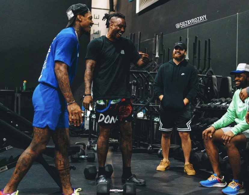 Future Dallas cowboys receiver Stefon Diggs working out with his brother Trevon