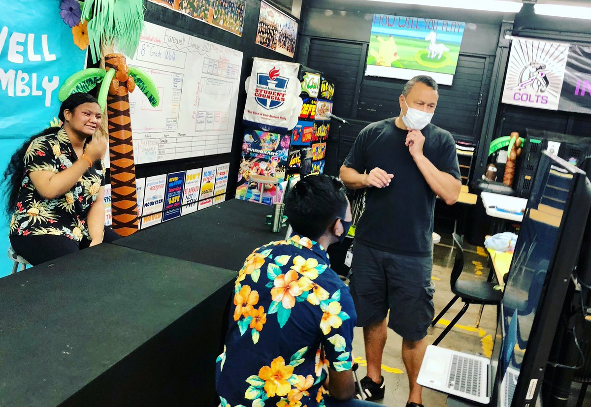 highlandscolts's tweet photo. Day 1 filming is a wrap for Farewell Assembly 2022! Can you believe the end of school is already here?!?
#highlandscolts
#highlandsintermediate
#pearlcity
#hawaii
#coltsstrong
#farewellassembly https://t.co/fhEtu21AAc