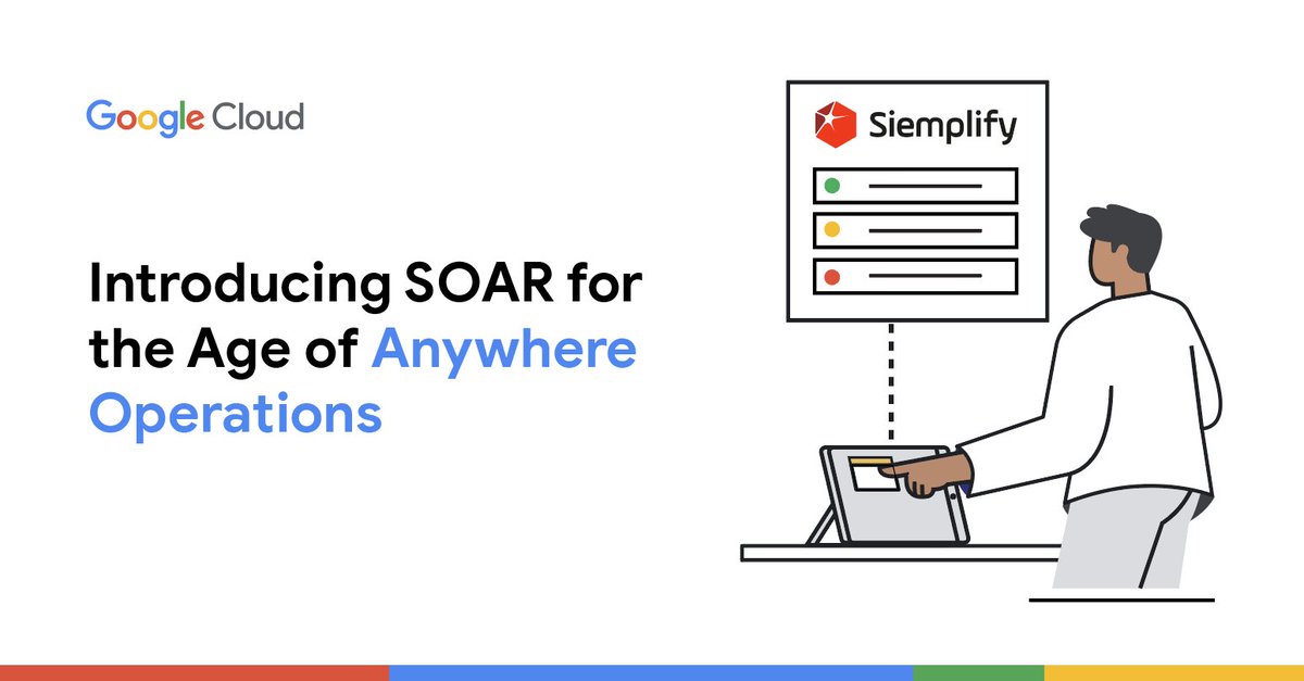Siemplify (@siemplify) on Twitter photo Today we announced a new version of Siemplify SOAR, the first as part of <a href="/googlecloud/">Google Cloud</a> and an integrated SecOps suite with <a href="/chroniclesec/">POC for GoogleVRP</a>.
Learn how we are changing the way you SOC --> goo.gle/3MkhNhk Today we announced a new version of Siemplify SOAR, the first as part of <a href="/googlecloud/">Google Cloud</a> and an integrated SecOps suite with <a href="/chroniclesec/">POC for GoogleVRP</a>.
Learn how we are changing the way you SOC --> goo.gle/3MkhNhk