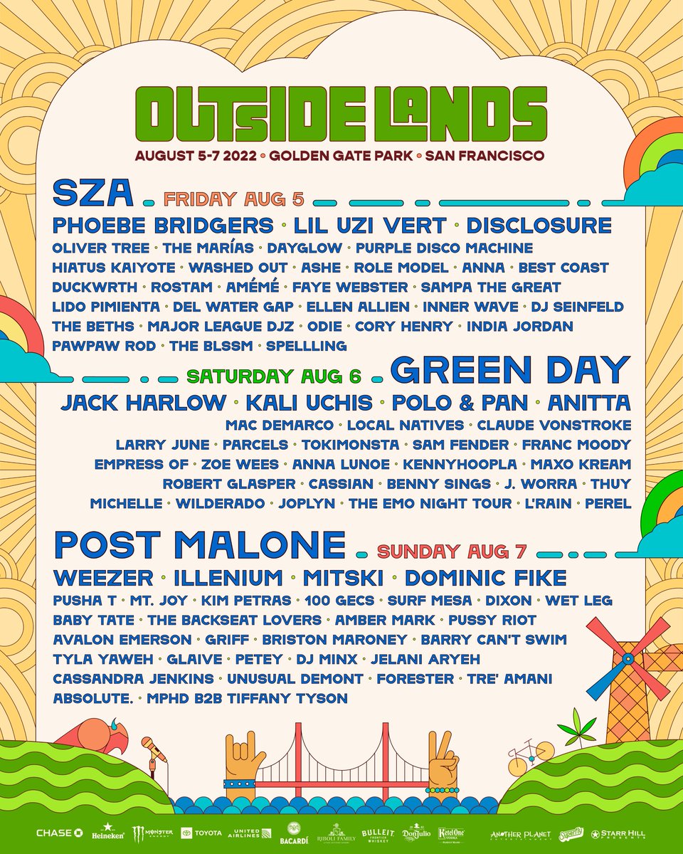 Outside Lands 2024 Lineup Tickets Live Stream Schedule Map
