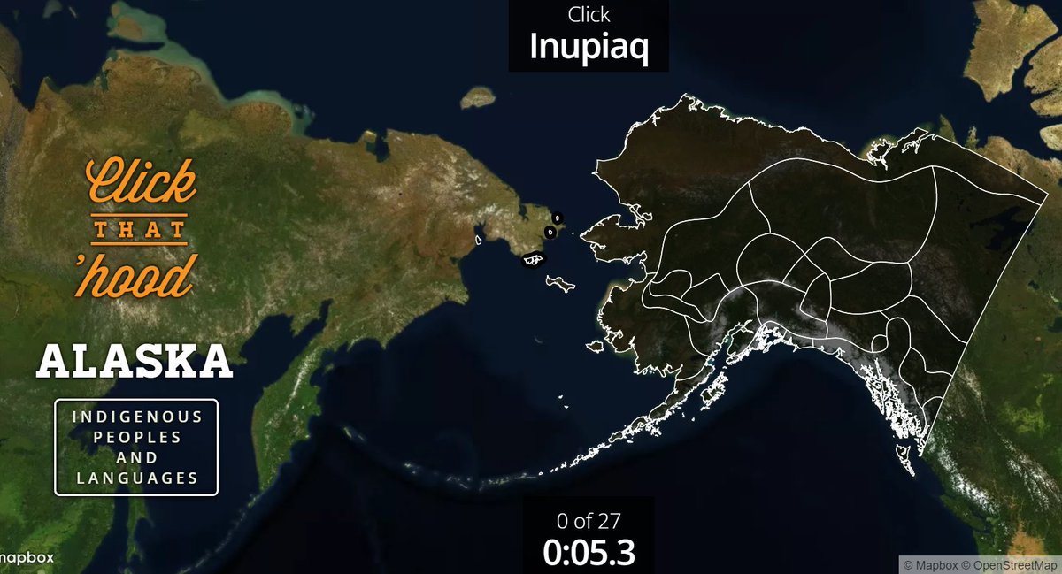 CodeForAnc's tweet image. How well do you know #Alaska #indigenous peoples and languages? Try @mwichary's, now maintained by @codeforde, Click-that-hood. @Codeforanc encourages other brigades to add their state. @nativelandnet #CFASummit @codeforamerica click-that-hood.com/?alaska-ipla