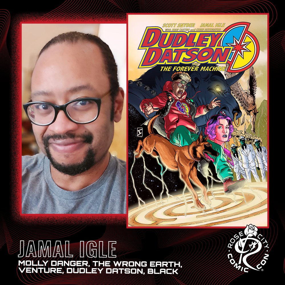 ✨ CREATOR ANNOUNCEMENT ✨ 

Meet artist Jamal Igle at #RoseCityComicCon 2022! @JAMALIGLE is known for #MollyDanger, #TheWrongEarth, #Venture, #DudleyDatson and the Forever Machine, #Black, and more!

👤 Guests: rosecitycomiccon.com/guest
🎟️ Badges: rosecitycomiccon.com/badges