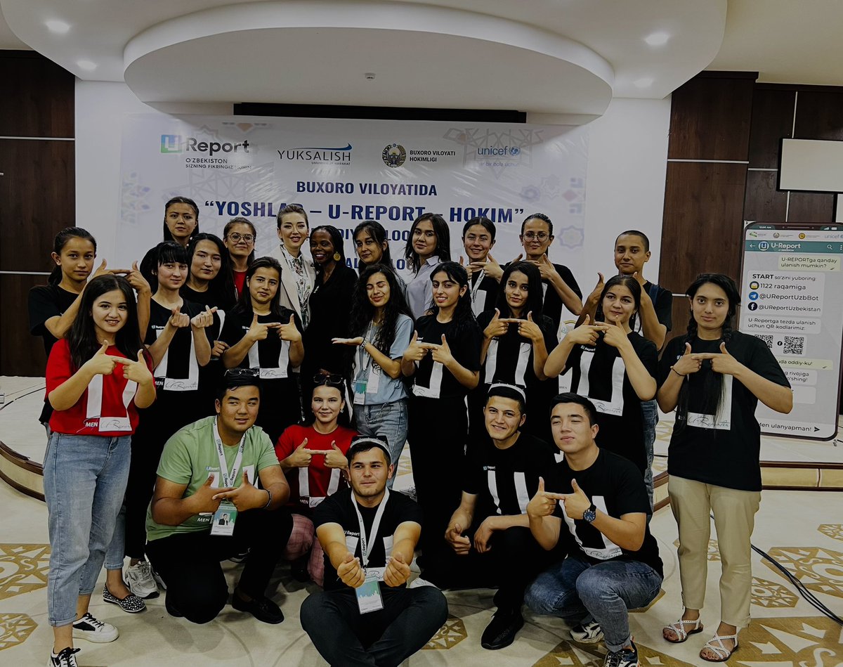 Today,i was happy to witness and share more on how our <a href="/UReportGlobal/">U-Report</a> team ensures youth participation for impact in decision making process. During a regional dialogue with the Governor of Bukhara, poll results were shared for action,he is committed to address the challenges.