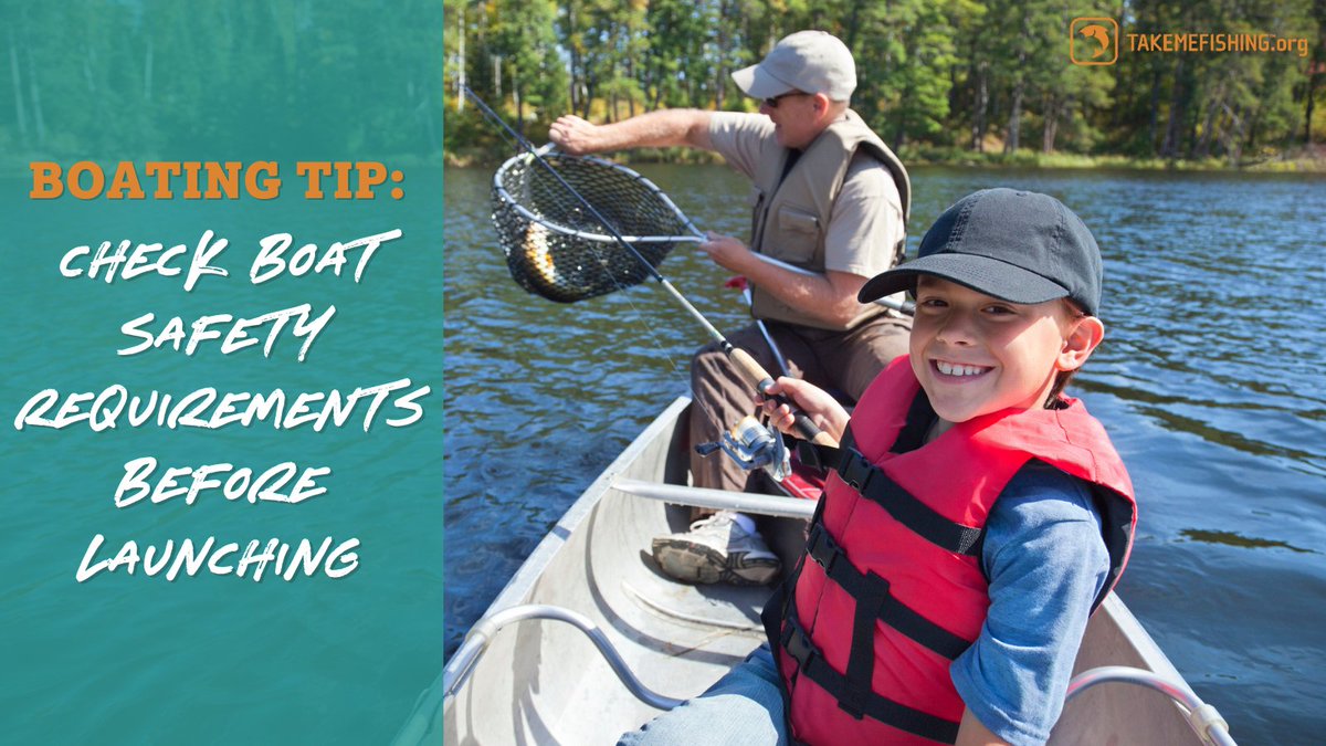 Take_Me_Fishing's tweet photo. National Safe Boating Week starts on Sunday! 🚤  Be sure to check your state’s boat safety requirements before launching your boat on the water: https://t.co/L1f9aaorM8 

#takemefishing #boating #TheWaterIsOpen #GetYourFishOn #safeboating #boatsafety #watersafety #boatinglicense https://t.co/9rqW455NU0