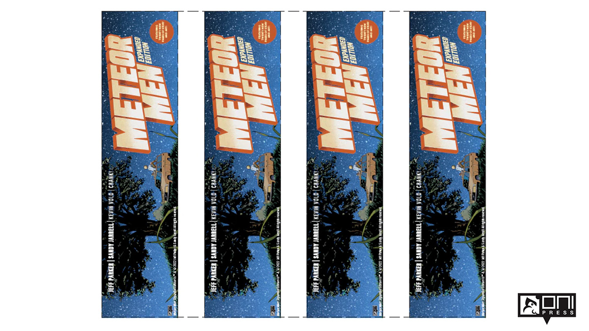 OniPress's tweet photo. We know you'll probably read #MeteorMen in one sitting, but just in case... here are some free #Printable bookmarks to save your spot!
Creative team: @JeffParker, @Sandy_Jarrell, @CCrank, #KevinVolo
Grab them here ➡️ https://t.co/6lOMdMLtWW
#OniPress #GraphicNovel https://t.co/2VpAbOz6IS