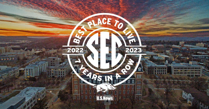 ArkRazorbacks's tweet photo. Retweet if your city has been named the best place to live in the SEC seven times in a row.

(Hog fans we are talking to you)