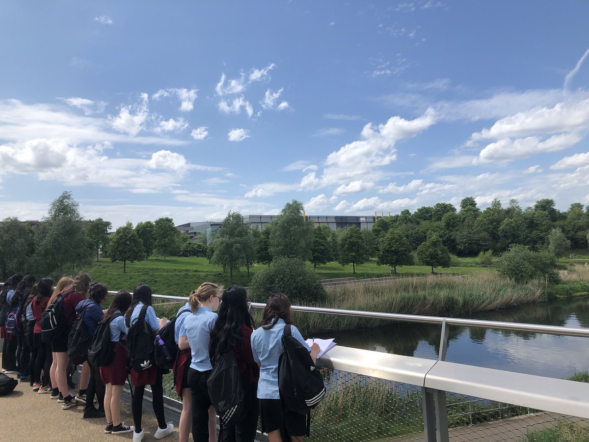 WycHighGeog's tweet photo. The sun certainly came out today for our first GCSE Geography field trip in over 2 years! Well done to Year 10 who carried out fieldwork techniques at the Olympic Park with great success https://t.co/ll7APEfyMc