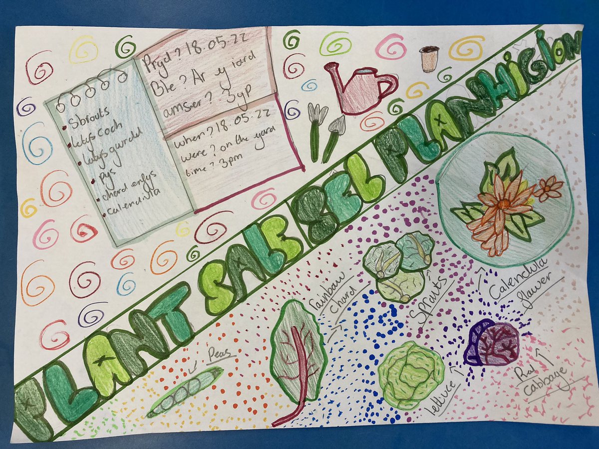 6BlwyddynYBE's tweet photo. Yfory, bydd blwyddyn 6 yn gwerthu planhigion sydd wedi cael eu tyfu gan blant yr ysgol. Rhagor o wybodaeth ar y posteri isod.

🥬🌱🌼

Tomorrow, year 6 will be selling plants that have been grown by the children in the school. More information on the posters below. https://t.co/5NpK3e2EKn