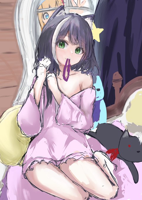 なんとなくラフあげ。背景頑張りたい 