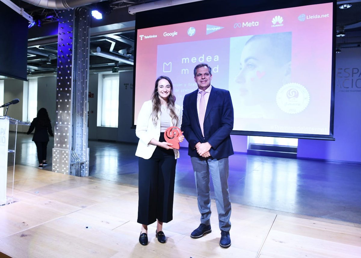 🏆#PremiosdeInternet 2022

🥇Ganador Emprendimiento e Investigación - Salud: 
Medea Mind medeamind.com

➡️Gala Completa: youtu.be/VaOjUI2ONGQ
#diadeinternet #ddi2022
#díadeinternet