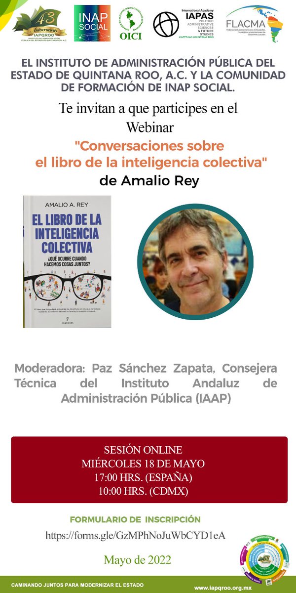 Una gran obra que está causando mucho interés en las administraciones públicas de Iberoamérica. Si eres Latinoamericano, mexicano, PARTICIPA, la comunidad de formación del <a href="/INAP_ES/">Instituto Nacional de Admón. Pública</a> invita y desde el <a href="/iapqroo/">IAPQROO</a> nos unimos. Para el registro:
forms.gle/GzMPhNoJuWbCYD…