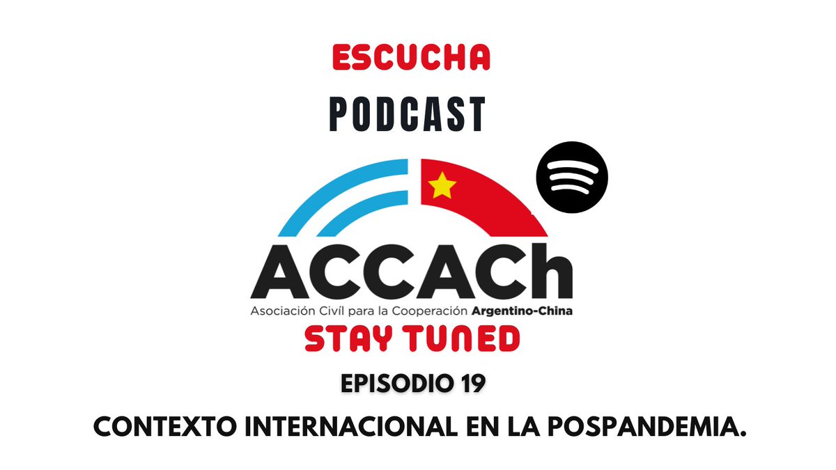 ACCACh's tweet photo. 🆕Episodio de #Spotify @ACCACh 
"Realidad económica y oportunidades globales."

🎧Escucha #podcast E.20 @CrisInderkumer  en @CNNRadioRosario, FM 89.5. China, la relación bilateral con Argentina y qué significa hacer negocios con el gigante asiático.🇦🇷 y 🇨🇳
https://t.co/7uC2RhOCRs https://t.co/BSNeiT8Q0Y