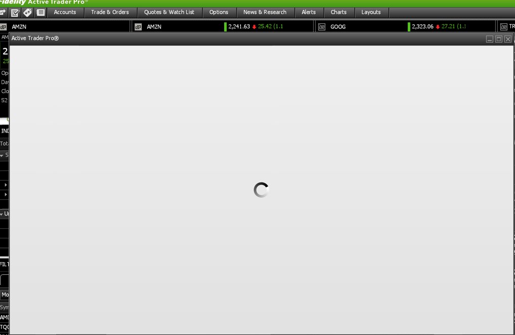 hernanp's tweet photo. You know, @Fidelity , the whole point of having a native app is to have it operate without the latency that websites have. If #activetraderpro is going to waste my time doing this, then what is the point? https://t.co/BuNpByeNXk