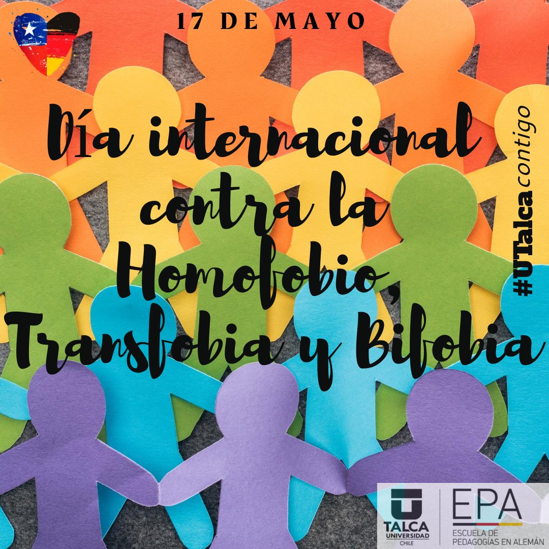 17 de mayo, día internacional contra la Homo Trans y Bifobia.
Recuerda, todas las personas tienen su espacio en nuestra sociedad.
Liebe ist Liebe
