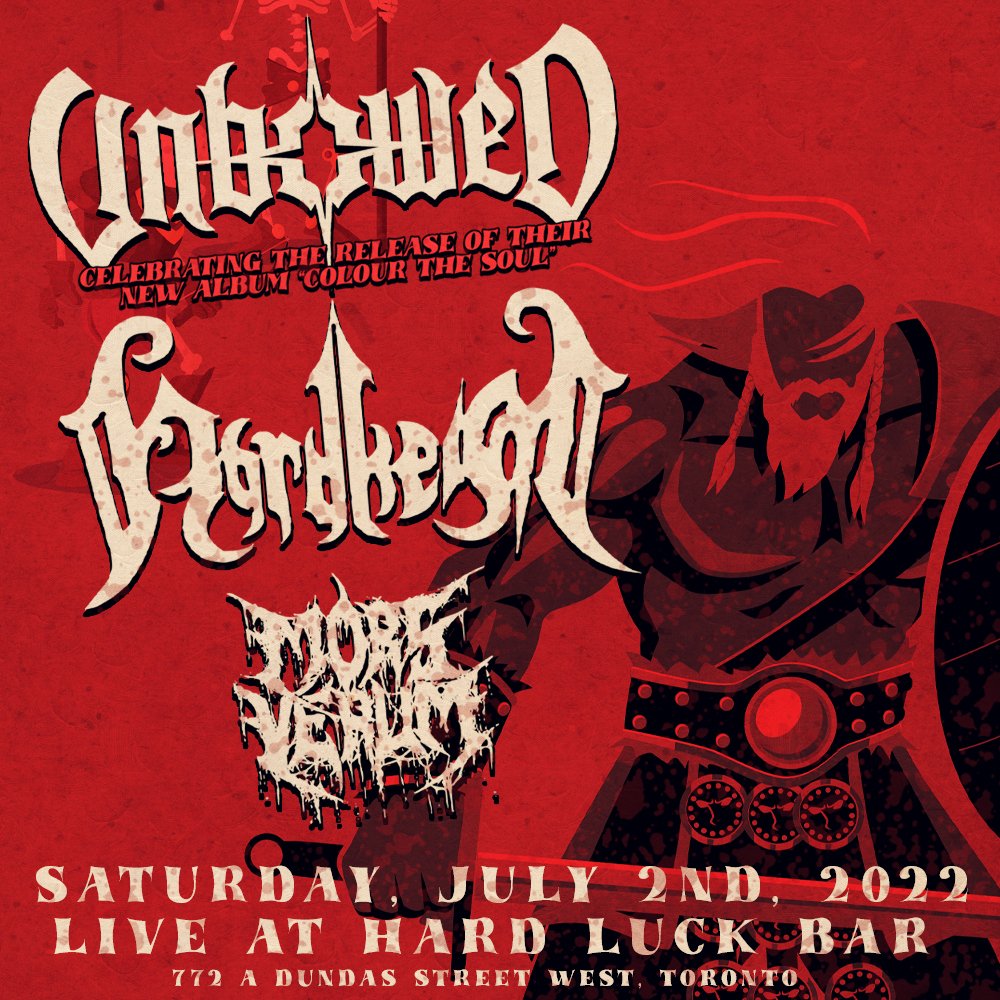 TORONTO!! 🇨🇦

Join us on Saturday July 2nd at <a href="/HardLuckBar/">Hard Luck Bar</a> along with our friends in Nordheim and Mors Verum!!

#Toronto #hardluckbar #deathmetal #blackmetal