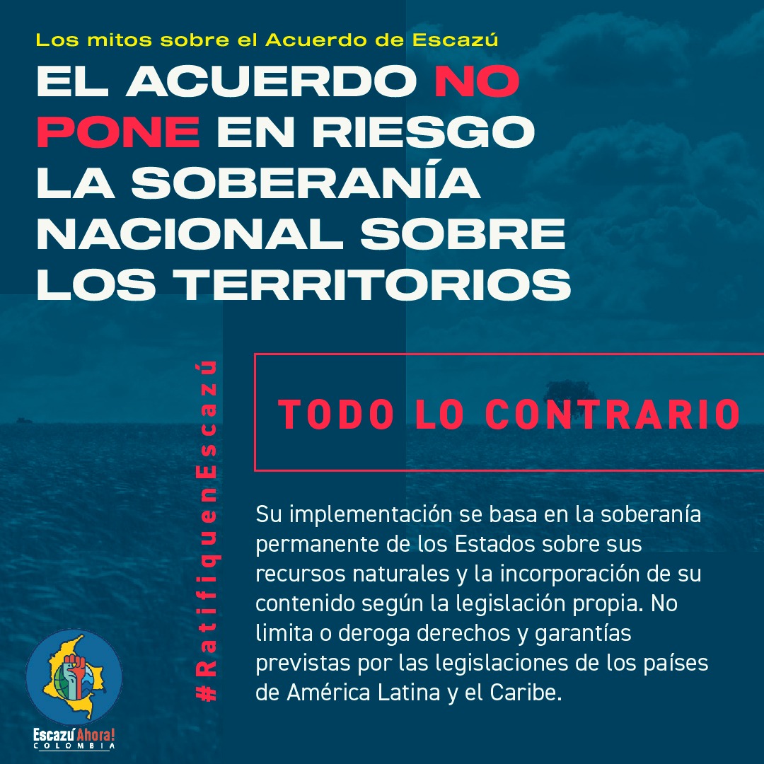 WWFColombia's tweet photo. 🔴 NO ES CIERTO que el #AcuerdoDeEscazú ponga en riesgo la soberanía nacional.

Comparte esta imagen y ayúdanos a pedirle al Congreso que #RatifiquenEscazú. https://t.co/3BMll4rwri