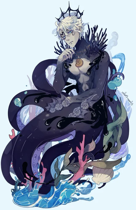 Azul! ^W^
Drawing his overblot form was especially fun!! :D

#twistedwonderland 