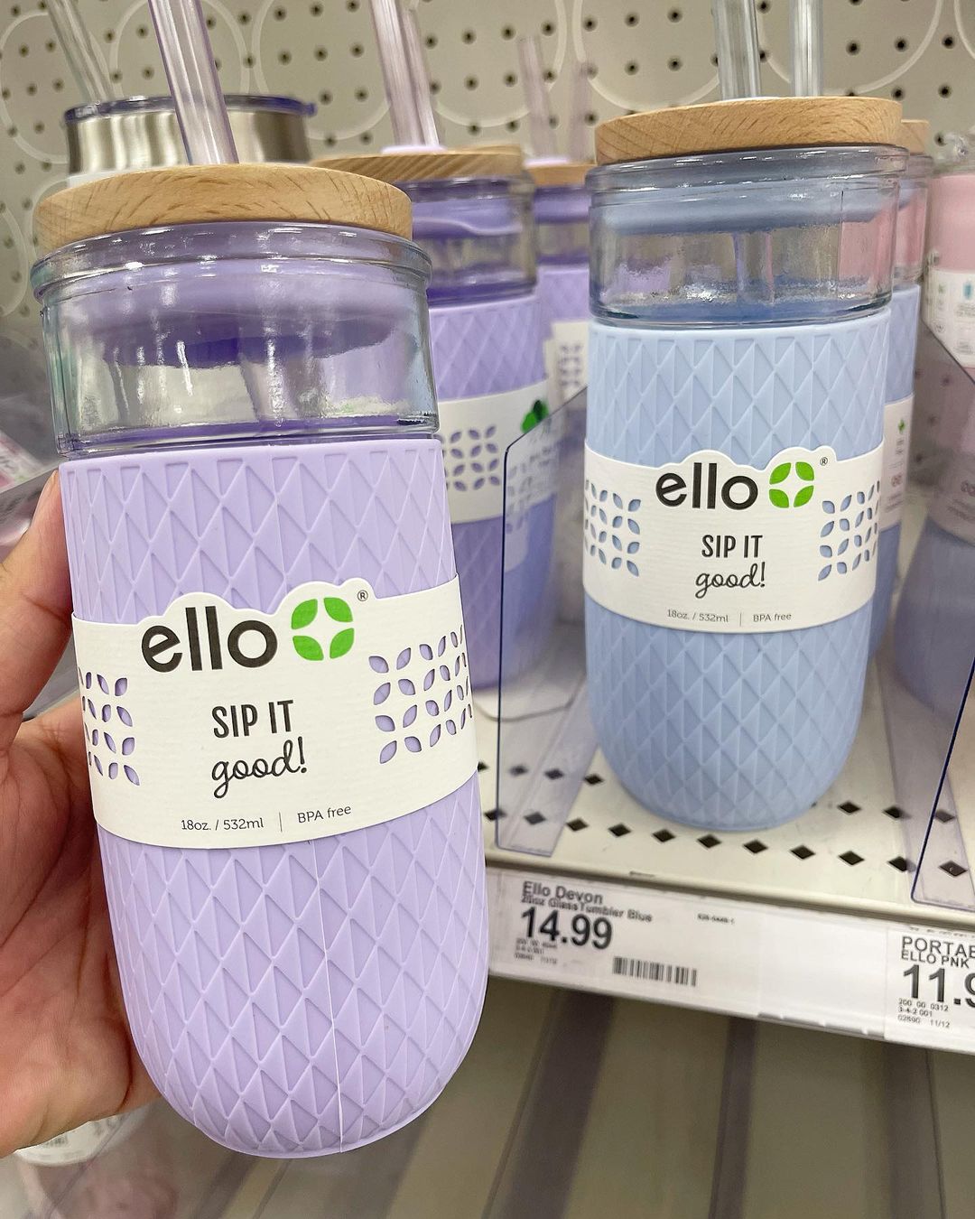 Ello Products on X: Our best-selling Devon 18oz Glass Tumbler is now  available in Lilac 💜 for a limited time only! c/o: @thathappytargetchick  Get yours here:   / X