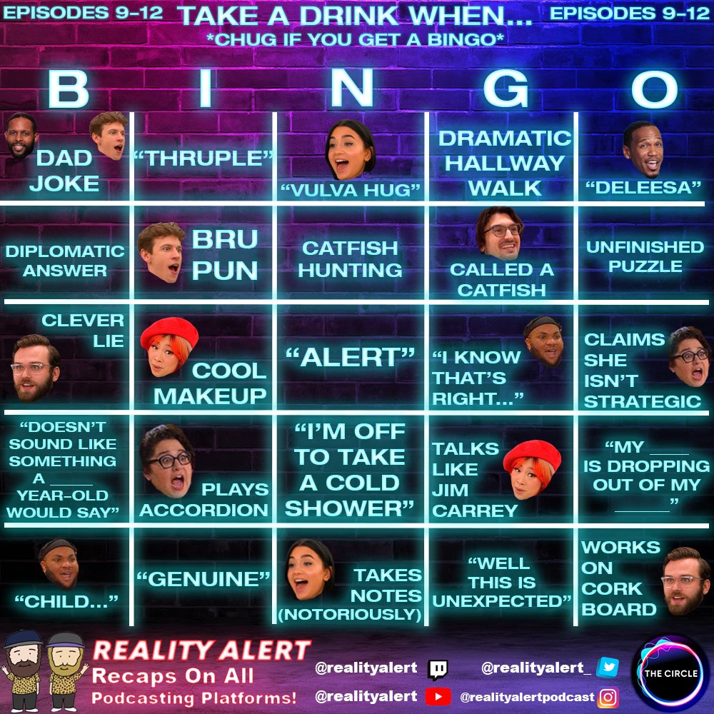realityalert_'s tweet photo. With a new batch of @CircleNetflix episodes coming out tomorrow, we have a Bingo Drinking Game ready for your consumption! Enjoy and be safe!
#TheCircle #TheCircleNetflix #Circle #CircleNetflix #CircleUS #CircleUSA #TheCircle4 #TheCircleS4 #Netflix #NetflixReality #Reality https://t.co/RIS4aREacs