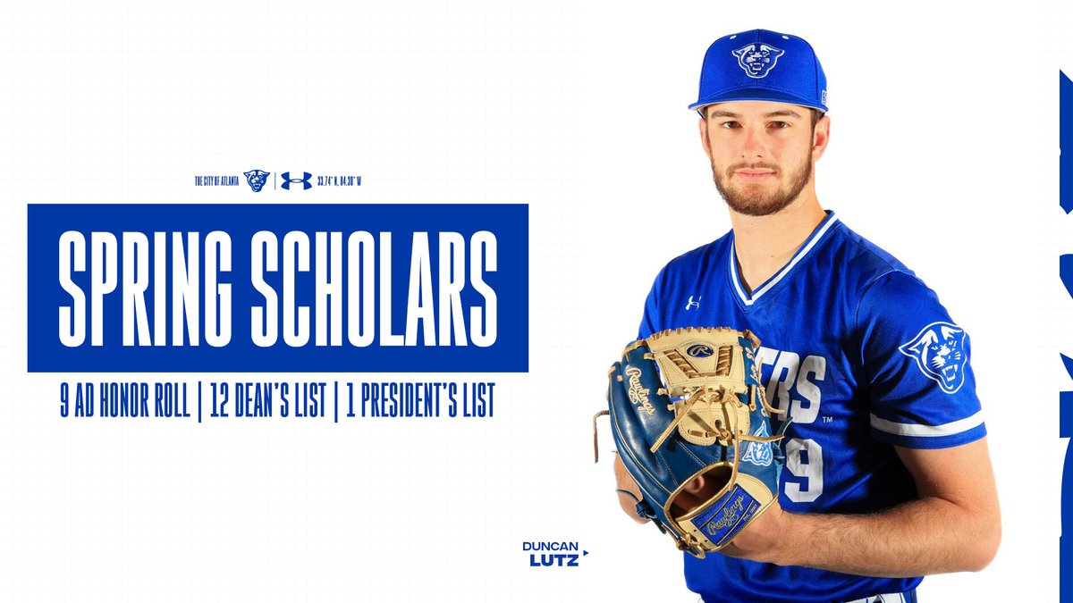 GSU_Base's tweet photo. 𝘾𝙤𝙣𝙜𝙧𝙖𝙩𝙨 𝙩𝙤 𝙤𝙪𝙧 𝙎𝙋𝙍𝙄𝙉𝙂 𝙎𝘾𝙃𝙊𝙇𝘼𝙍𝙎

Leading the way is @D_lutz5, who made the President's List (4.0 GPA) for the FIFTH straight semester.

Full list of Academic Honors ⤵️
https://t.co/Xk6uyPKEnx

#OurCity | #BLB https://t.co/GkqsRN7T7C
