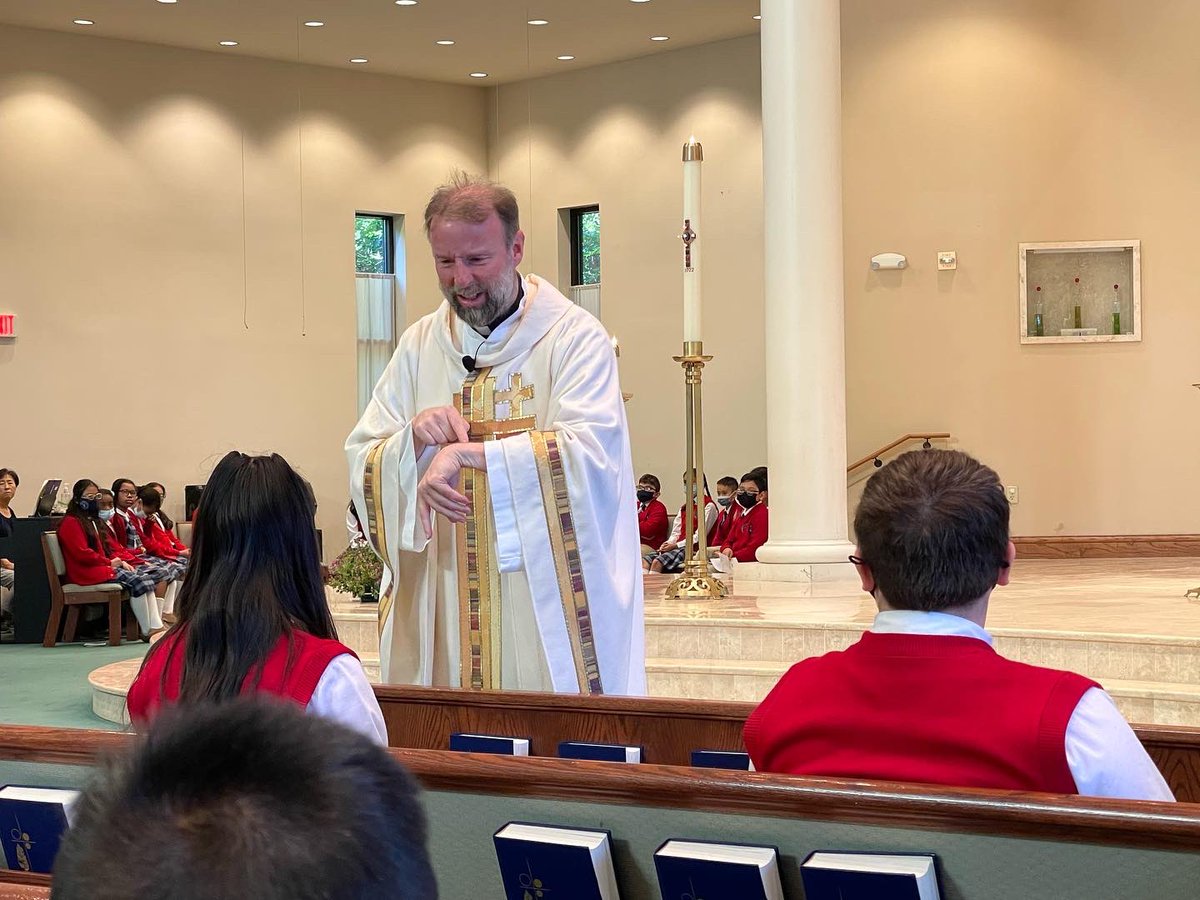 OLV_Tyrone's tweet photo. Today, for the last time, we celebrated Mass with the parish of St Matthew. We are saddened that today was the last all school Mass with the community of St Matthew. But Fr Kevin reminded us all that Jesus gave us his peace. We will take that with us as we close OLV. https://t.co/4tXPkdBDOw