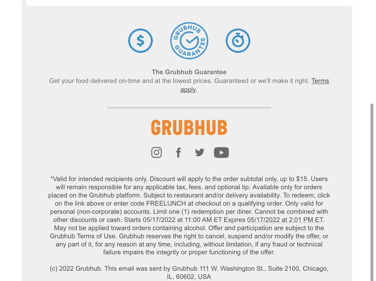 ParlayBuilder's tweet photo. NYC Friends, #FreeForLunch from @grubhub https://t.co/ApZagQzW9R