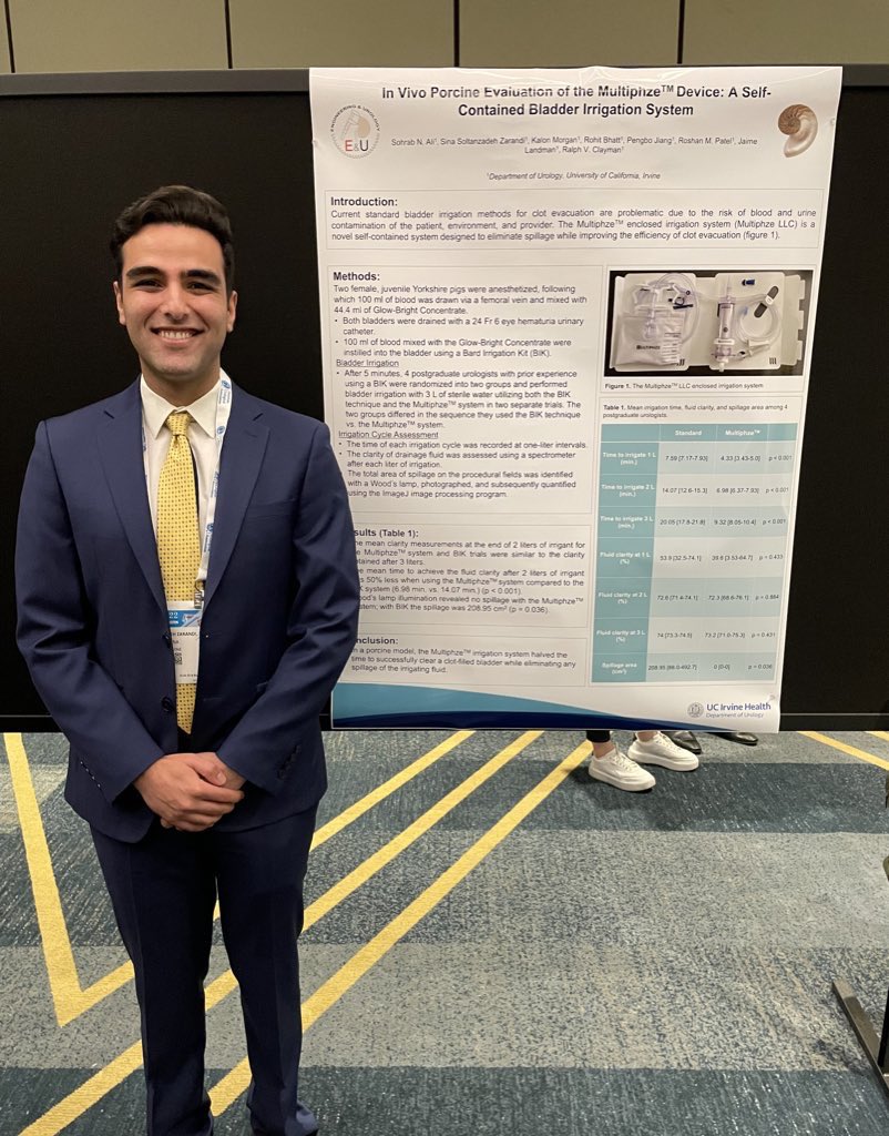 Sina Soltanzadeh Zarandi (@sszarandi) on Twitter photo Truly grateful for the opportunity to present at the EUS section of #AUA22! Special thanks to <a href="/RalphVClayman/">Ralph V. Clayman</a> <a href="/jaimelandmanuci/">Jaime Landman</a> <a href="/RoshanPatel_MD/">Roshan Patel, MD</a> for giving me this amazing opportunity!
#UroSoMe #AUA2022 Truly grateful for the opportunity to present at the EUS section of #AUA22! Special thanks to <a href="/RalphVClayman/">Ralph V. Clayman</a> <a href="/jaimelandmanuci/">Jaime Landman</a> <a href="/RoshanPatel_MD/">Roshan Patel, MD</a> for giving me this amazing opportunity!
#UroSoMe #AUA2022