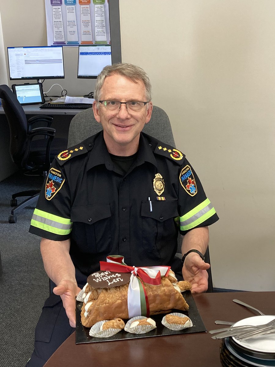 cjetg's tweet photo. 42 years as a paramedic and Len is now retiring from @cityofhamilton @HPS_Paramedics we wish you all the best with your new adventures in North Bay! 👏 https://t.co/oa5KWmFQ4P