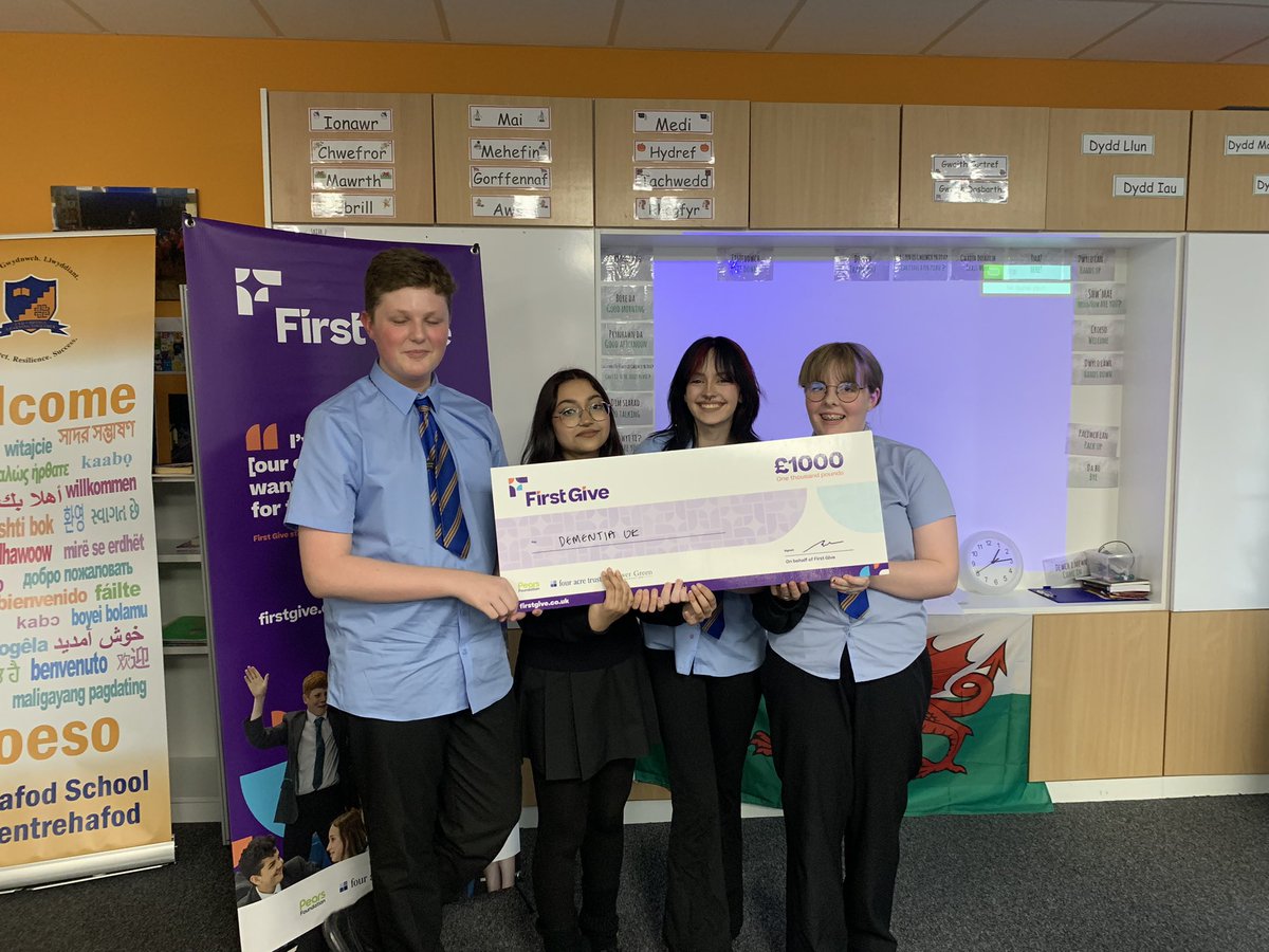 Well done to all of our <a href="/Pentrehafod/">Pentrehafod School</a> year 9 students who took part in the @FirstGiveAS <a href="/FirstGiveUK/">First Give</a> final today. Congratulations to the winning team <a href="/DementiaUK/">Dementia UK</a>