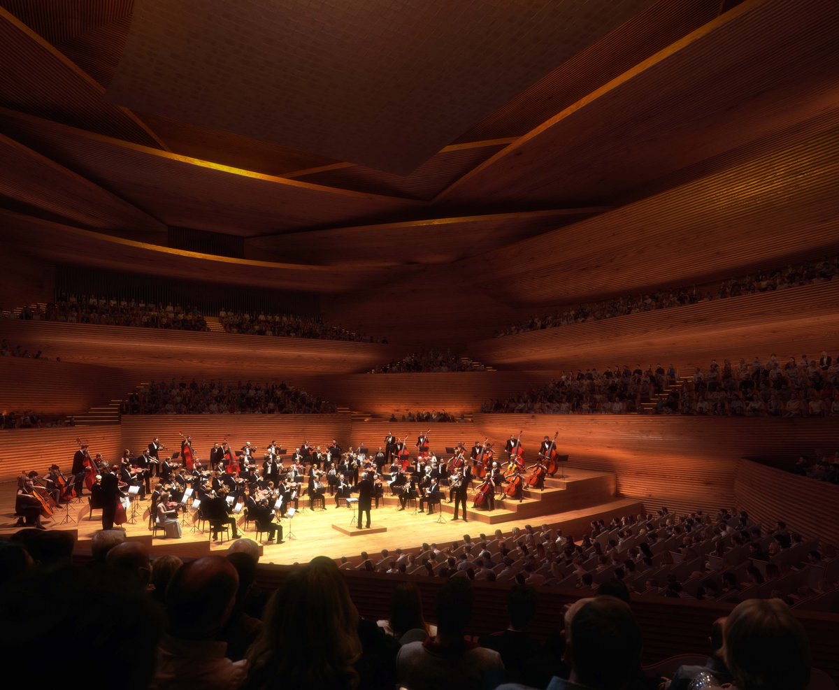 BIG_Architects's tweet photo. BIG wins global competition for the first national concert hall in Prague, Czech Republic in over 100 years: The Vltava Philharmonic Hall which will become the home of the world-class philharmonic for 1800+ audiences https://t.co/jqebWXyFmE
