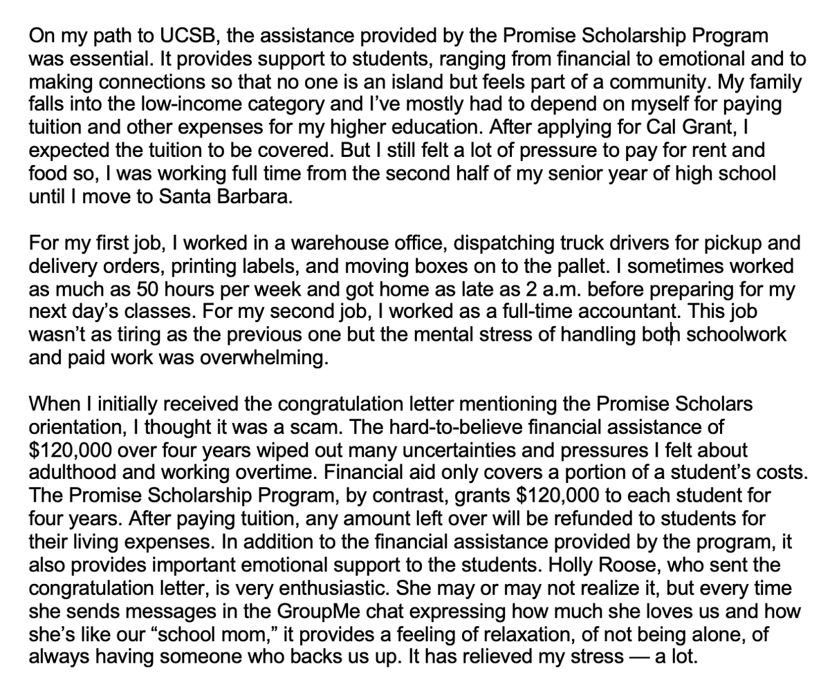 HumansofUCSB's tweet image. 𝐀𝐧𝐝𝐲 𝐖𝐚𝐧𝐠
𝐄𝐜𝐨𝐧𝐨𝐦𝐢𝐜𝐬 𝐚𝐧𝐝 𝐀𝐜𝐜𝐨𝐮𝐧𝐭𝐢𝐧𝐠 𝐌𝐚𝐣𝐨𝐫/ 𝟏𝐬𝐭 𝐲𝐞𝐚𝐫

"On my path to UCSB, the assistance provided by the Promise Scholarship Program was essential. It provides support to students, ranging from financial to emotional..."