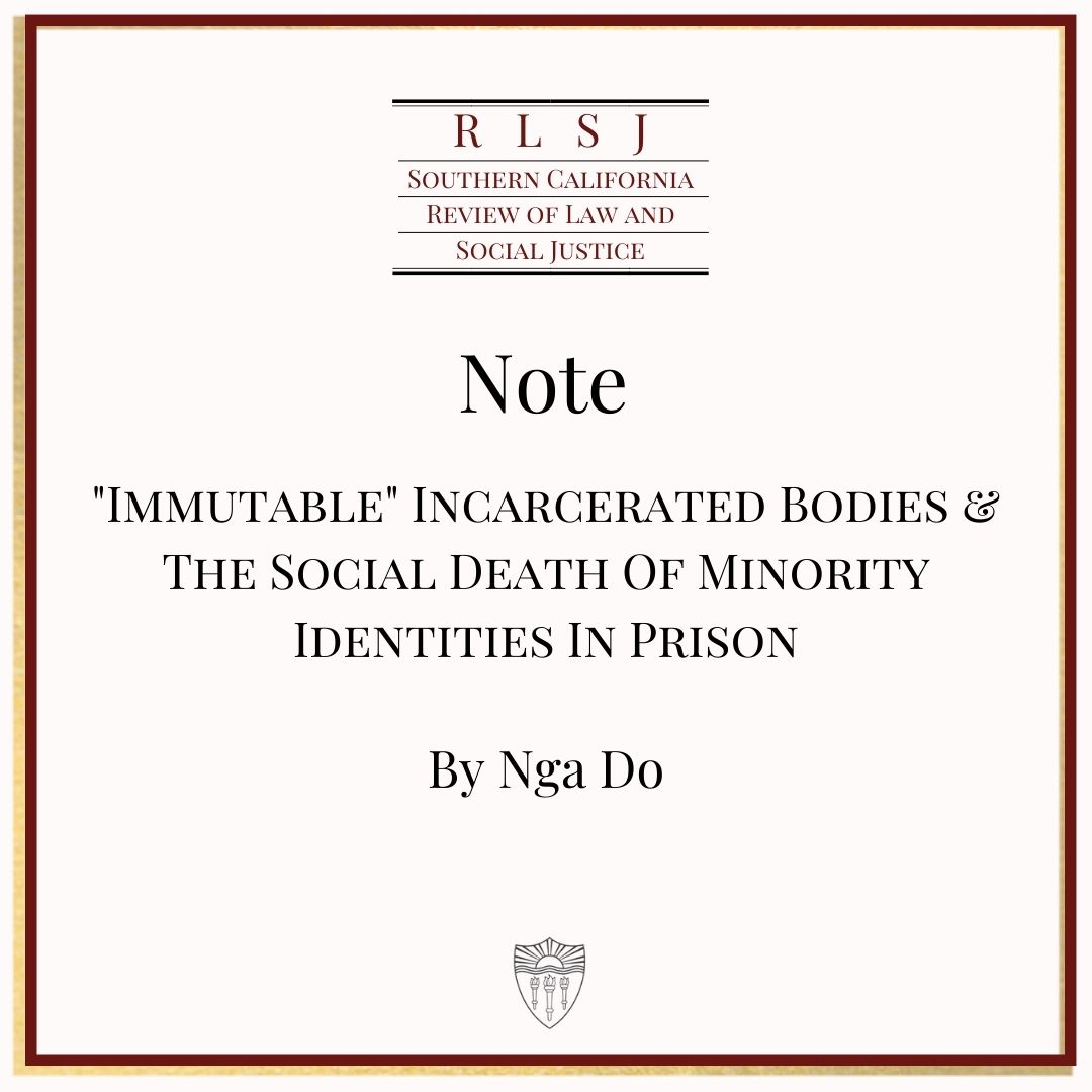 RLSJatUSC's tweet photo. New Note by our Editor-in-Chief Nga Do!

Read Here: https://t.co/WvgjojkIiW

#USCGould #USCLaw #RLSJ #LawReview #student https://t.co/qjLATx5glu