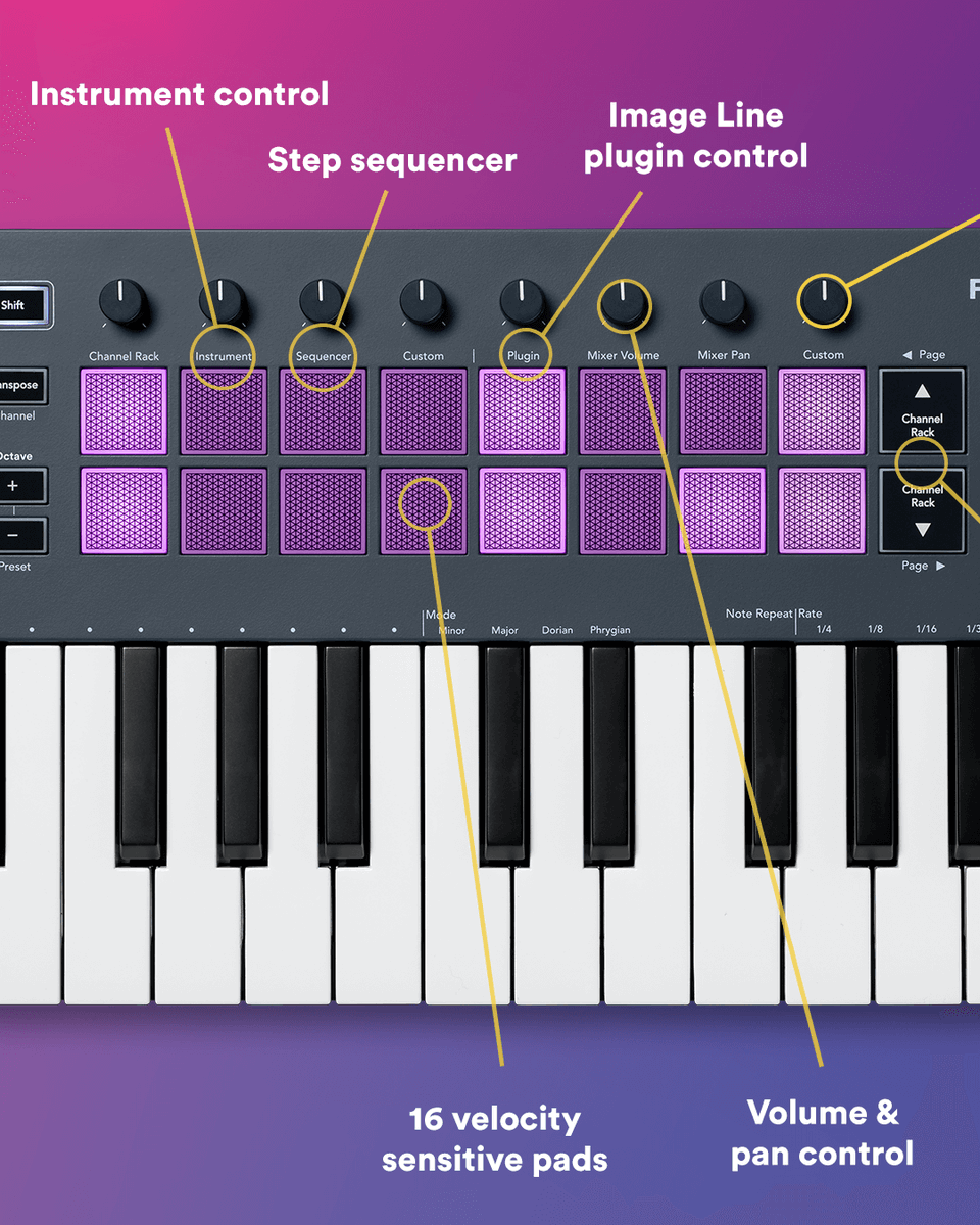 WeAreNovation's tweet photo. Wondering what features FLkey Mini has?
Well stop your scrolling..and swipe through! 👉
#WeAreNovation #NovationFLkey #FLkeyMini #FLStudio https://t.co/YP1HSLHoaN