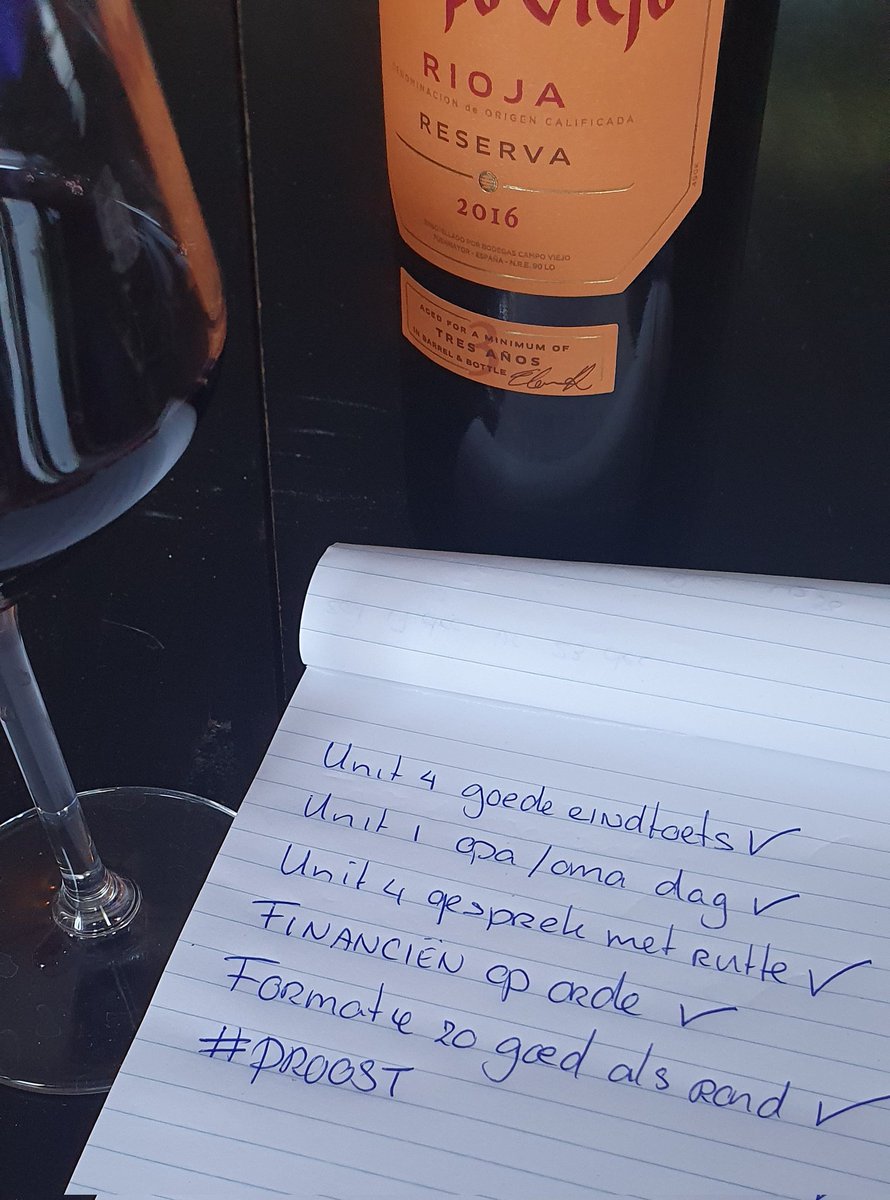 Wat een dag vandaag op school, denk dat het wijntje wel verdiend is. Zo trots om leiding te mogen geven aan mijn team en de kinderen.