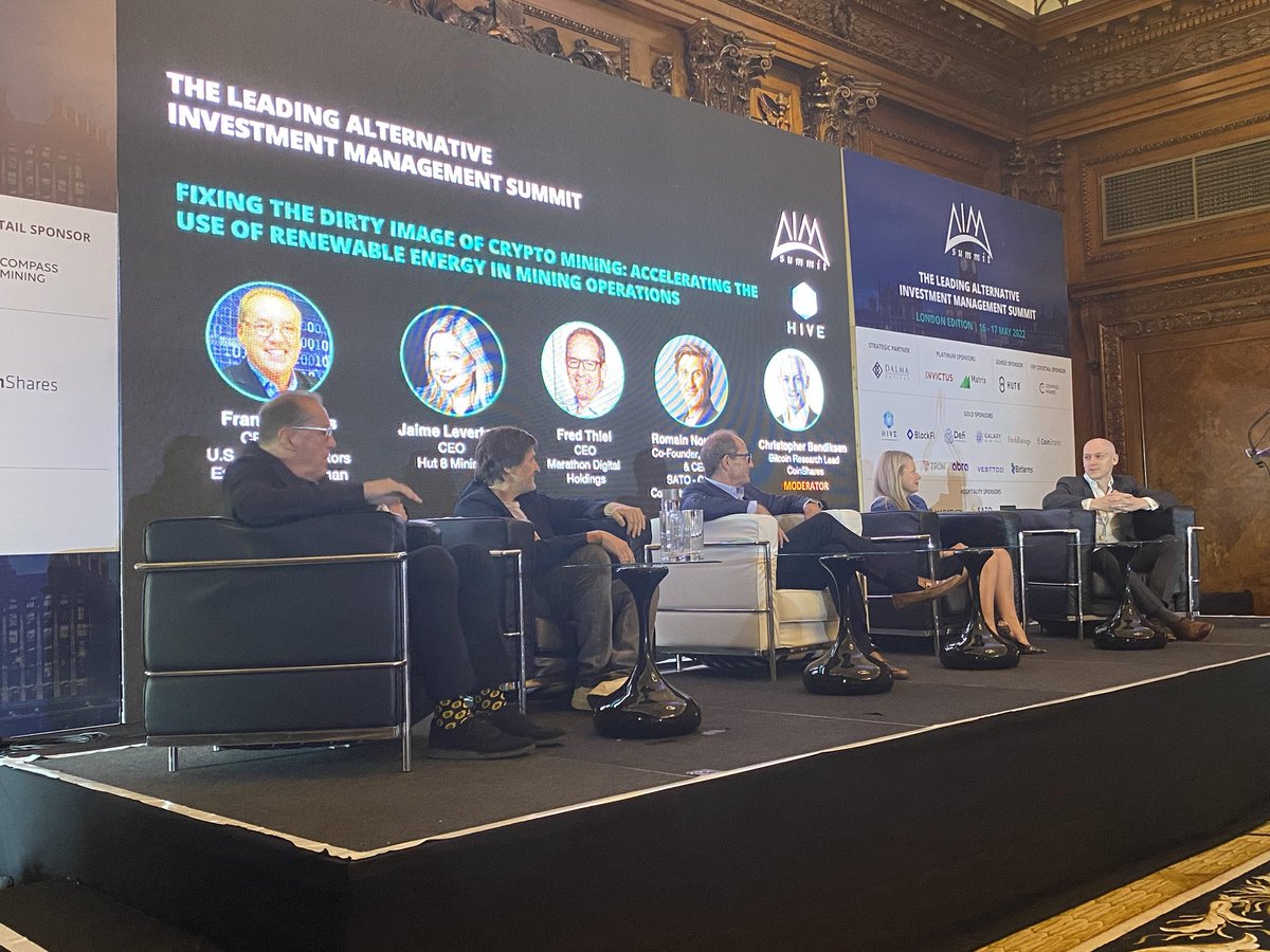 Hut 8 (@hut8corp) on Twitter photo Here’s our CEO <a href="/JaimeLeverton/">Jaime Leverton</a> speaking about crypto mining, the environment, social leadership, and transparent governance at the <a href="/AIM_Summit/">AIM Summit</a> today. Interested? Check out our ESG report: hut8mining.com Here’s our CEO <a href="/JaimeLeverton/">Jaime Leverton</a> speaking about crypto mining, the environment, social leadership, and transparent governance at the <a href="/AIM_Summit/">AIM Summit</a> today. Interested? Check out our ESG report: hut8mining.com