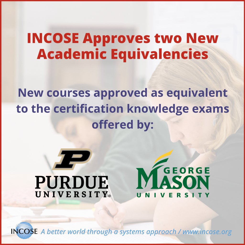 incose_org's tweet photo. University courses may be recognized with Academic Equivalency (AcEq), allowing students to bypass the knowledge exam when applying for ASEP and CSEP. Find out more here: https://t.co/qvmYVkkfTe 
#SystemsEngineering #Certification #SystemsThinking #EngineeringEducation https://t.co/LGbINNChmq