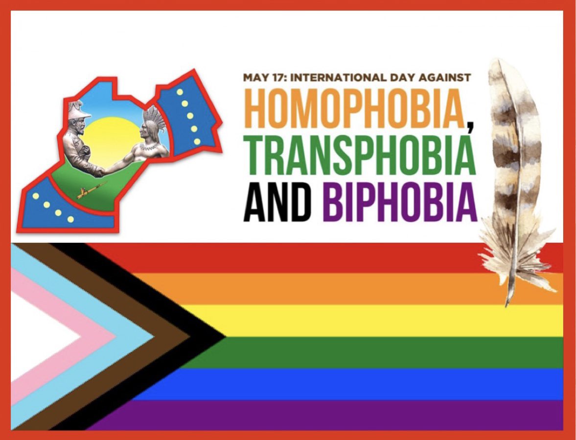 Treaty_2's tweet photo. Treaty 2 Territory -On the International Day Against Homophobia, Transphobia, and Biphobia, we come together to call for a world where we can all live with respect, safety &amp; freedom – no matter who we love or how we identify 🤍💗💙🤎🖤❤️🧡💛💚💙💜

#IDAHOBIT2022
#Treaty2Territory https://t.co/6JgOxy6OhN