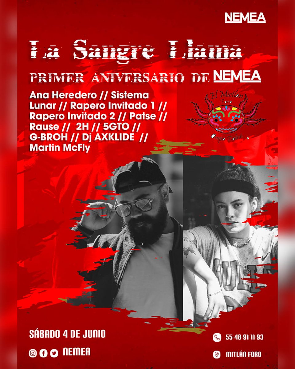 4 de junio 1er aniversario de <a href="/neuma/">neuma</a>. Atentos para obtener sus boletos
Sólo a mayores de edad
<a href="/AnaHeredero/">Ana Heredero</a> <a href="/SistemaLunar/">Sistema Lunar</a> <a href="/Patse/">Patse</a> @2acheMC @La5Gto 
#openmic #RapMundano #evento #música #rap #cerveza #hiphop #disfrutar #cultura #eventomusica #eventoscdmx #eventos2022 #Rap #nemea