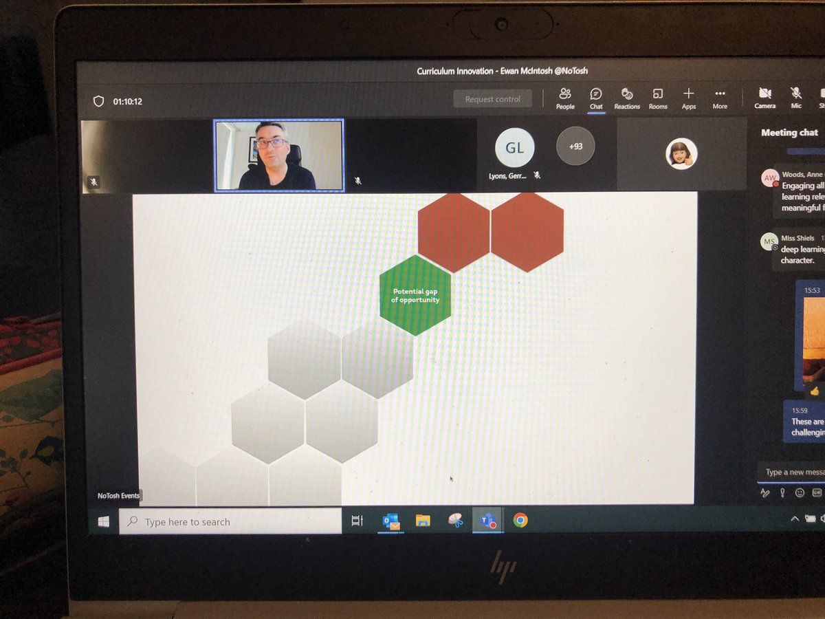 Jane_Arthur_'s tweet photo. Thinking differently about #curriculumdesign #curriculummaking tonight with @ewanmcintosh @NoTosh with Glasgow’s Senior Leaders #leadership #makingspace #hexagonal #linchpinconcept #makingconcreteconnections #potentialgapofopportunity #pointoffocus ⭐️ @EdISGlasgow @GL1718 🤔🤔🤔 https://t.co/MOAX1prMxQ