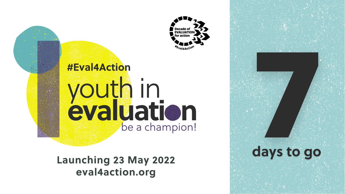 🟡🟣AGENDA EL DÍA

Celebremos ‘Youth in Evaluation’👏

Lanzamiento del manifiesto para involucrar a las juventudes y a las y los jóvenes evaluadores en la #evaluación. 

📅23 May, 8am ET

¡Todxs invitados!
🔎eval4action.org/youth-in-evalu…

#Eval4action
