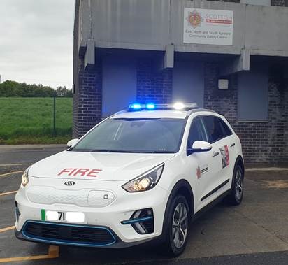 DACO_Prevention's tweet photo. Delighted to see another three electric response vehicles being brought into service in @Scotfire_ENSA 

These cars form part of @fire_scot's most recent rollout of electric vehicles across the country. https://t.co/RJmEcV0XgX