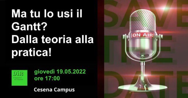 Evento organizzato dal Distretto dell’Informatica Romagnolo Giovedì 19 maggio ore 17:00

“Evento sul Project Management – Dalla teoria alla pratica”.

Presso l’Aula Magna Campus Cesena 

distrettodellinformaticaromagnolo.org/evento-project…