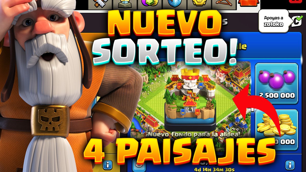 🎁 GRAN SORTEO EXPRESS!!🎁

🍀 Consigue el NUEVO PAISAJE ROYALE de Clash of Clans! Estamos sorteando 4 de ellos!!

REQUISITOS:
✅ Dar RT
✅ Seguir en twitch a: 
twitch.tv/fernando_ia
Twitch.tv/romeoia

Daros prisa, en 3 días salen los ganadores! Adjunta tu Captura 🥳