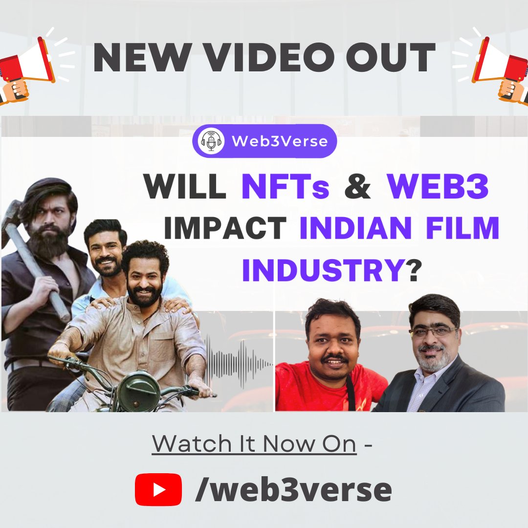 Haven't listened to our conversation with Senthil Nayagam yet?

It was a bit 'filmy' yet intense.

Don't miss it!

Watch the full video now 👇

youtu.be/DkWNwbapKso

#filmnfts #nfts #web3verse #web3startups #blockchaintechnology #oraclemovies