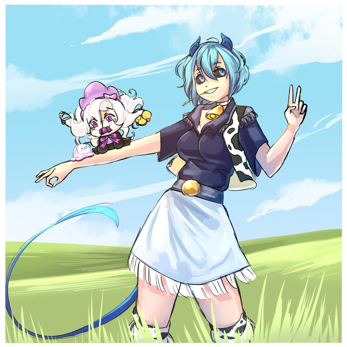 itimora's tweet photo. "Howdy yall, Am Milky-Itimora but ya can call meh Milky-Mora. OH and the Baby on my arm is Bebe-Dep"

Bebe Dep = @Frossya1 
🖌️ART/ Reversalien(twitch)
#ItimoraART https://t.co/2y3JZBkmGi