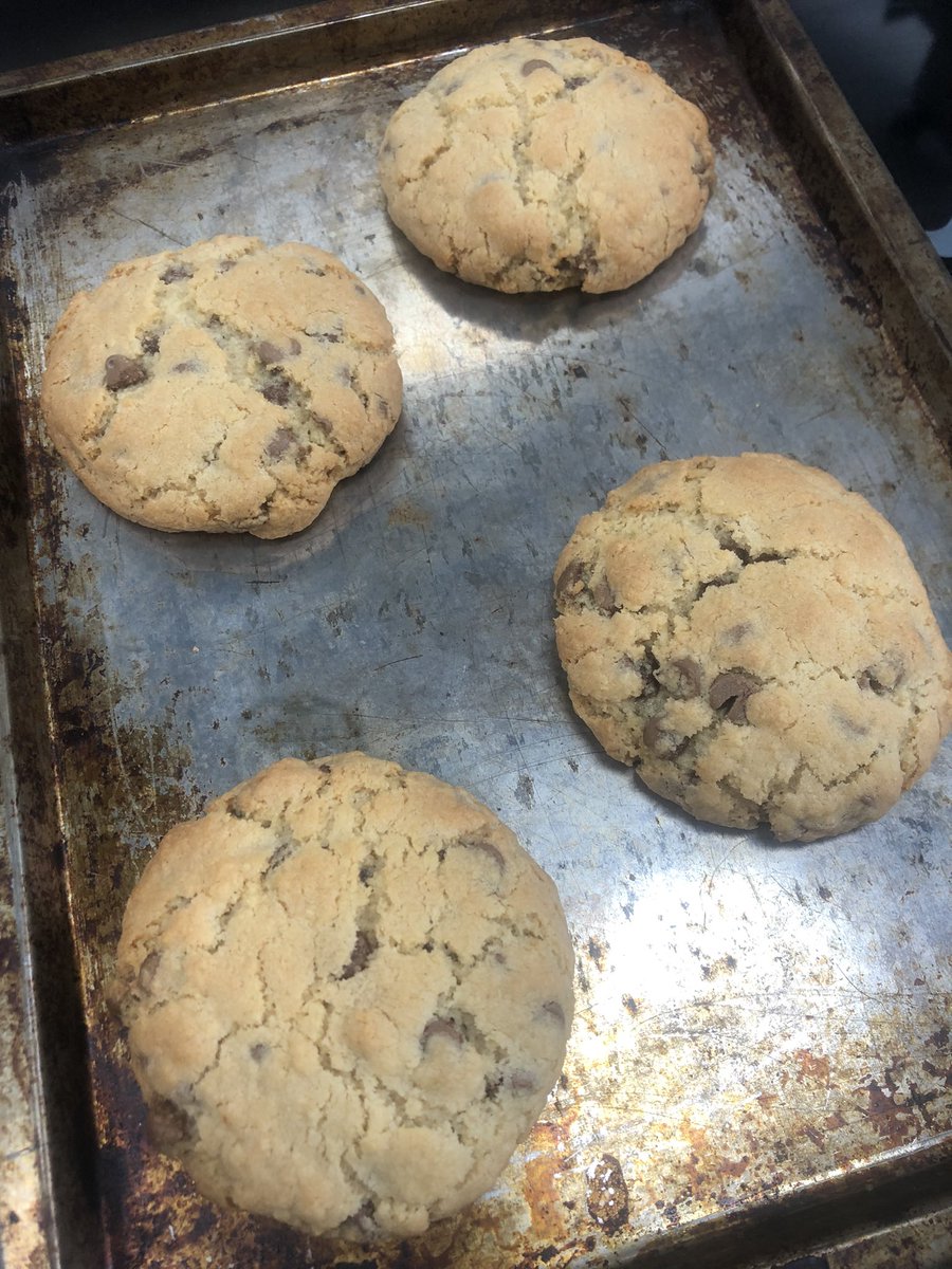 WestsChefsAcad's tweet photo. Very serious business today @Hub_Internation kitchen. The ultimate NY Style Choc Chip Cookie. 
Tell us your favourite cookie flavour and we’ll share our secret recipe 🤭 https://t.co/ft5OMpyNbM